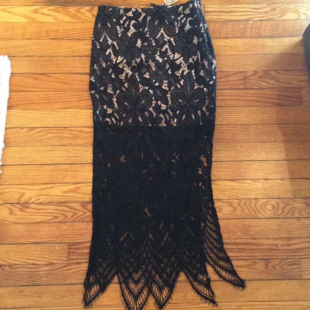 Black & Tan Maxi Skirt